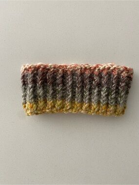 Chunky Hand-Knit Multicolor Wool and Acrylic Blend Headband